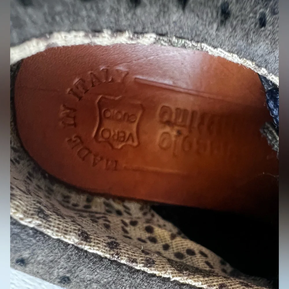 Stylish Kids Shoes in Blue Suede Leather size 6.5-7 us